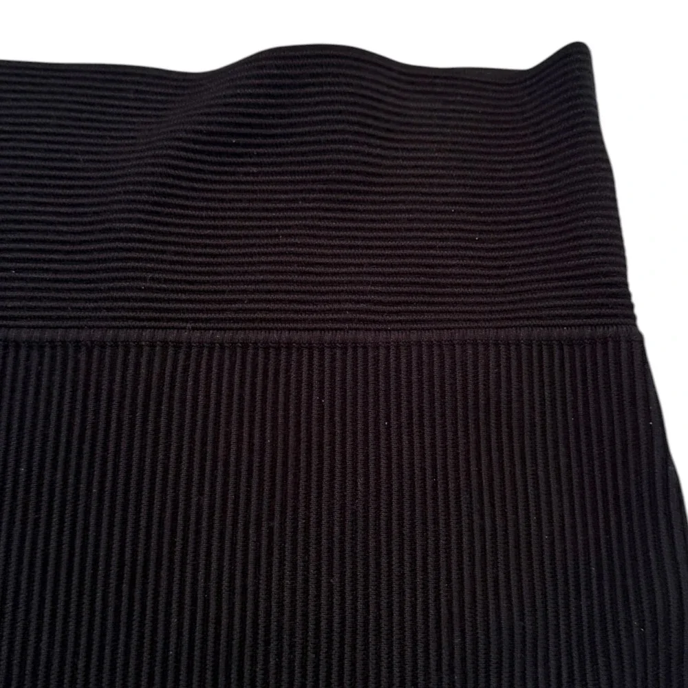 House of Harlow 1960‎ Black Ribbed Knit Mini Skirt Revolve Style Sz L